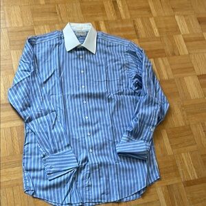 Chester Barrie Blue Striped Men's Shirt NWOT